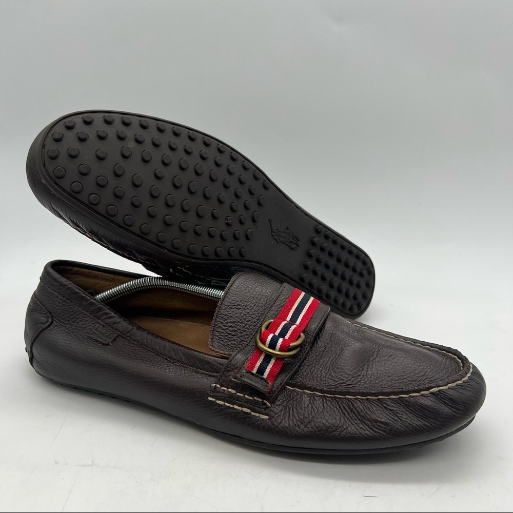 Polo Ralph Lauren Men’s Size 13 Willem Slip On Loafer Shoes Brown Leather